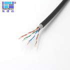 Outdoor Copper Communication Cable , Black Cat5e Network Cable Cat 5e FTP/Cat 5e UTP
