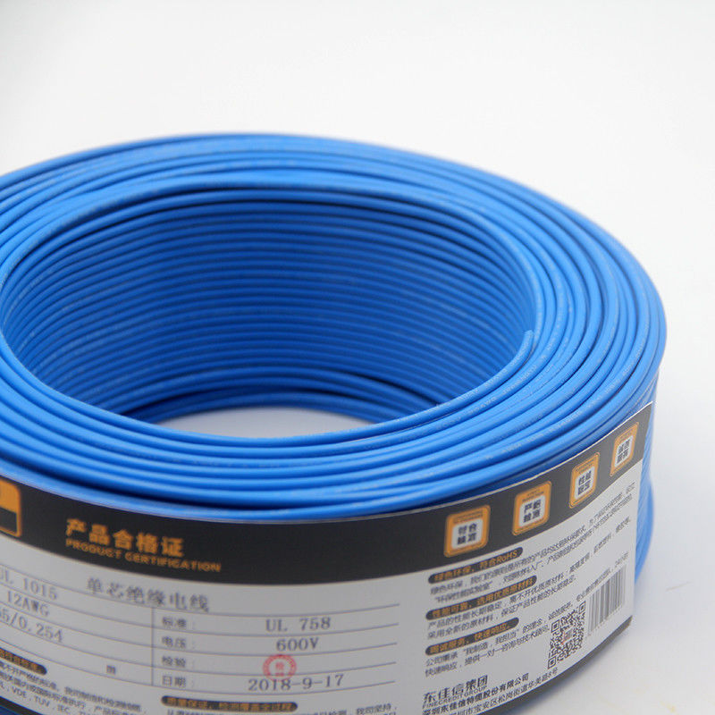 UL1015 600V AWM Stranded Bare Copper Industrial Electrical Cable PVC Insulation